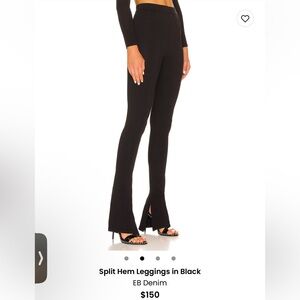 EB Denim Split Hem Black Leggings